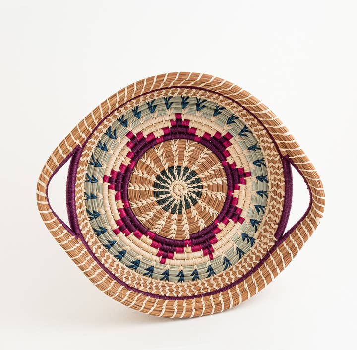 Mayan Hands - Wholesale Basket - Chumil Basket - Purple0