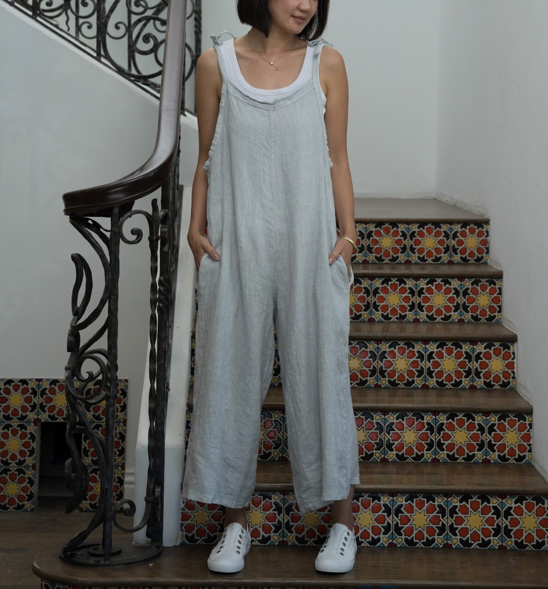 Merci Marie - Wholesale Jumpsuit - Women's - Linen Tie Shoulder Jumper #424213