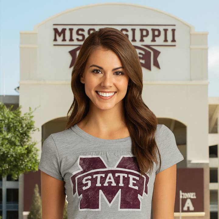 Mississippi State Bulldogs Ladies Tee for wholesale by Turnovers Inc
