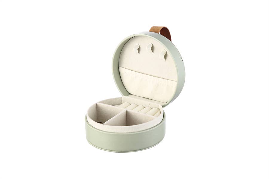 Nima Accessories Inc - Wholesale Jewelry Box/Organizer - Ladies 3 Compartment Round Jewelry Box1