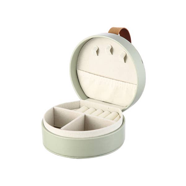 Nima Accessories Inc - Wholesale Jewelry Box/Organizer - Ladies 3 Compartment Round Jewelry Box1