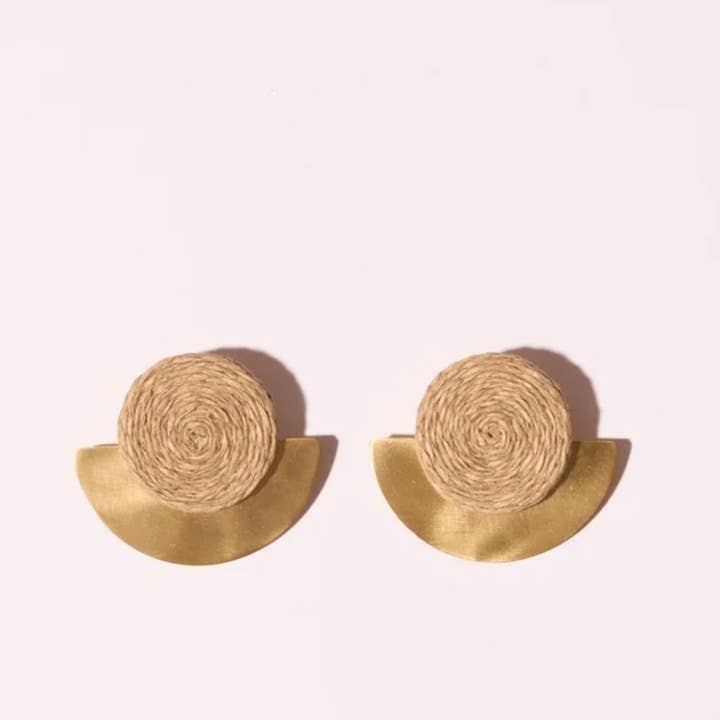 Maradji - Wholesale Dangle Earrings - FARAH RAFFIA AND STEEL EARRING4