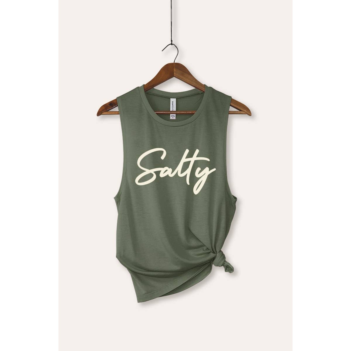 VINTAGE POINT USA – wholesale Tank top – Women′s – SALTY CURSIVE TYPOGRAPHY GRAPHIC TANK TOP10