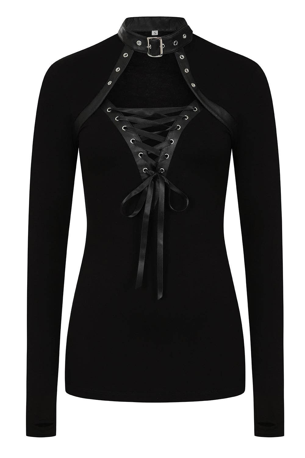 Necessary Evil (Kate's Clothing Ltd T/As) - Vendita all'ingrosso Camicetta - Donna - Necessary Evil Dione - Top a maniche lunghe con lacci1