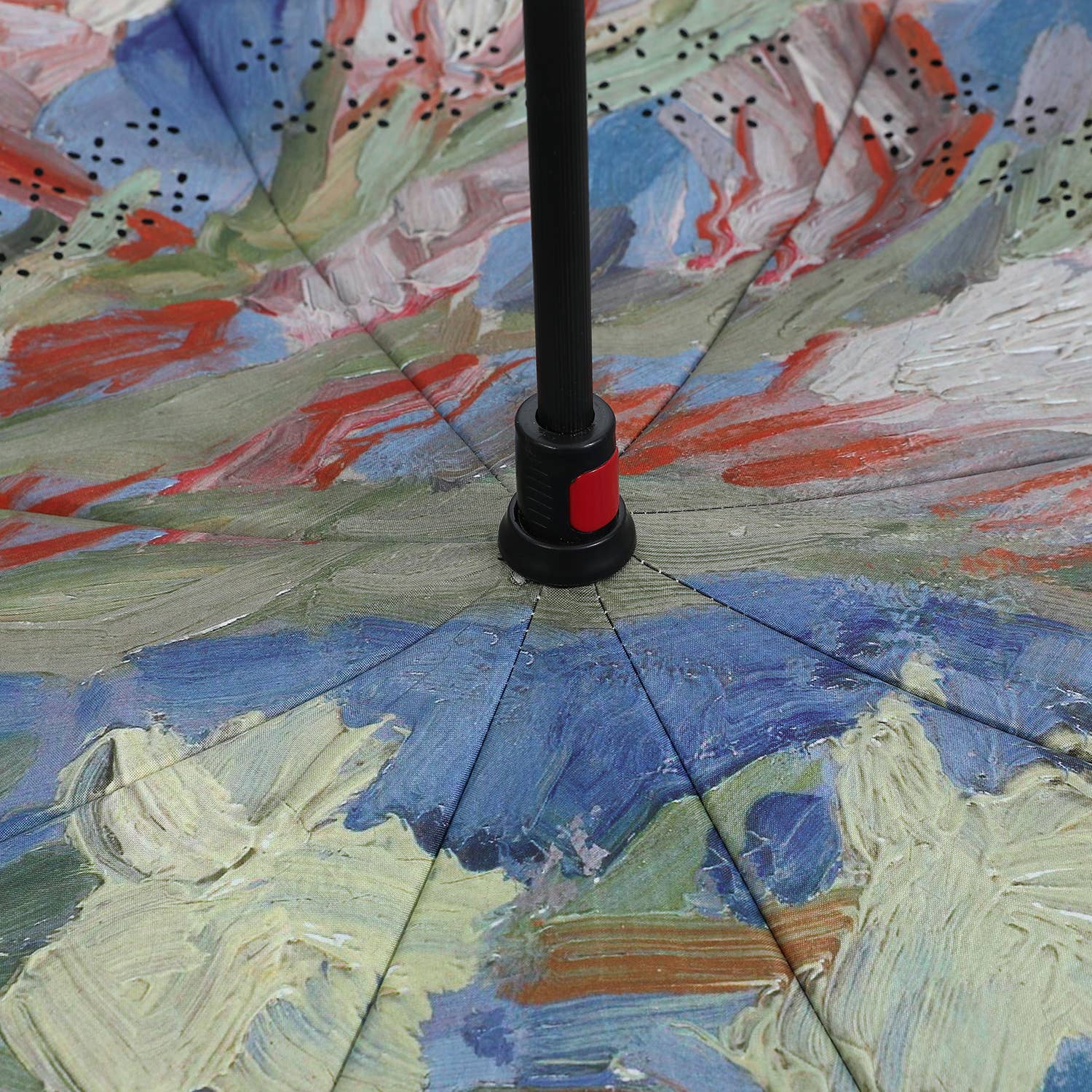 PEACH ACCESSORIES - Wholesale Umbrella - Women's - Vase with Gladioli Print Upside Down Umbrella in Blue F9722