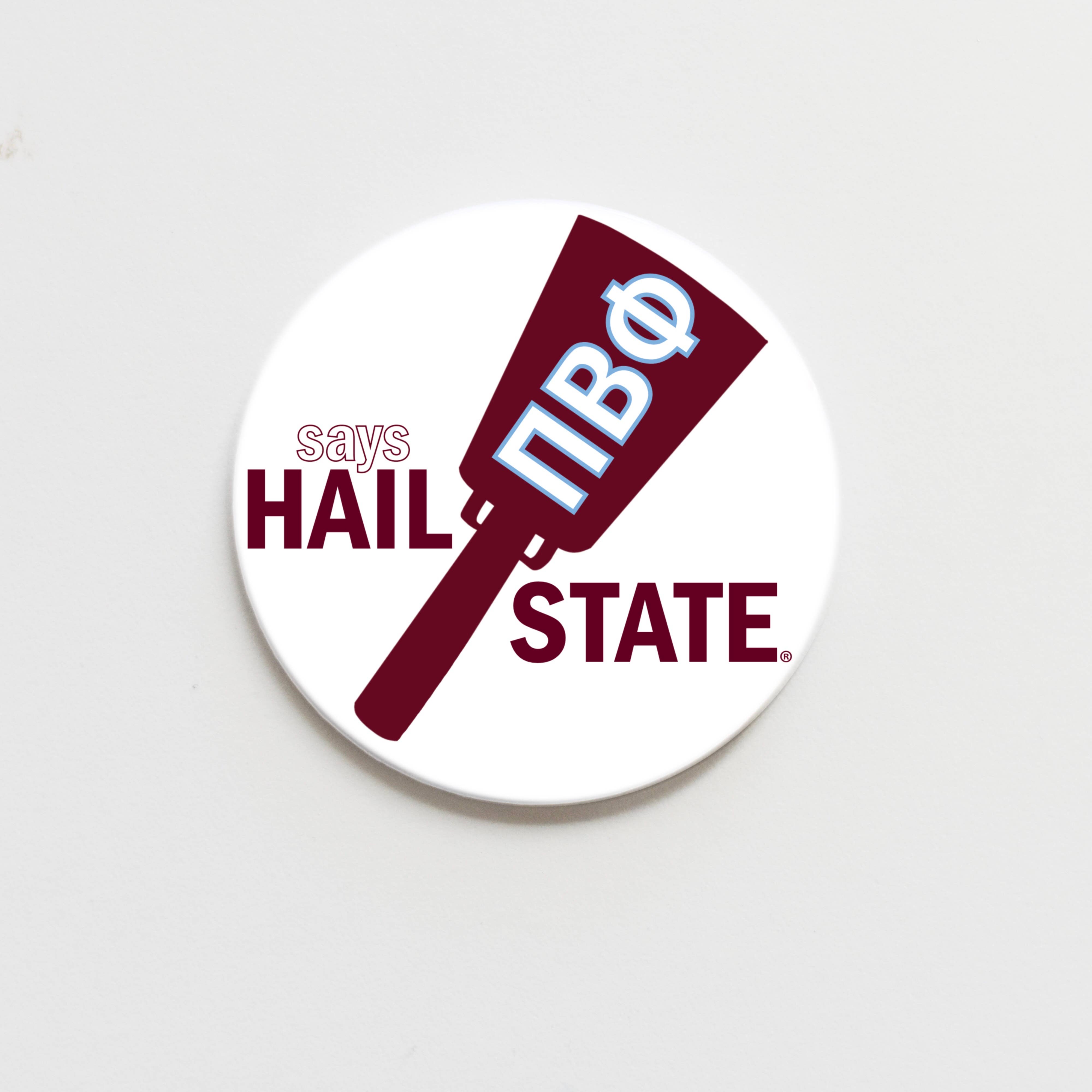 Good Vibez Collegiate - Wholesale Lapel Pin/Button - Mississippi State Pi Beta Phi Cowbell Button