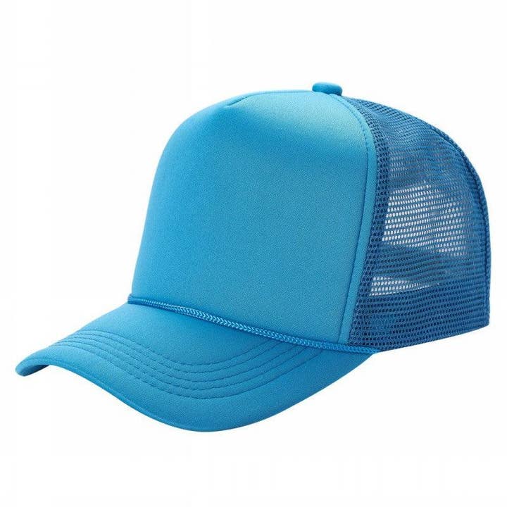 Funteze - Wholesale Trucker Hat - Unisex - Solid Color Foam Sponge Mesh Trucker Hat