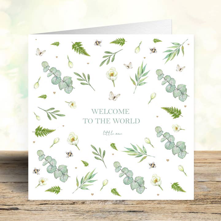 Tarjeta con diseño de abejitas y flora y fauna para venta al por mayor de West Country Designs