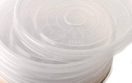 EcoQuality - Wholesale Food Storage Container - Disposable Kraft Paper Soup Containers with Plastic Lids - K3