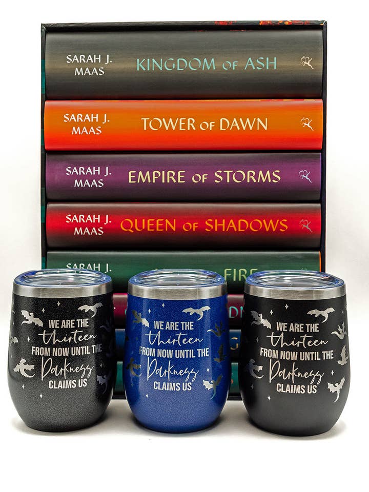 The Thirteen wine tumblers | Throne of Glass SJM licensed for wholesale by zoo&roo