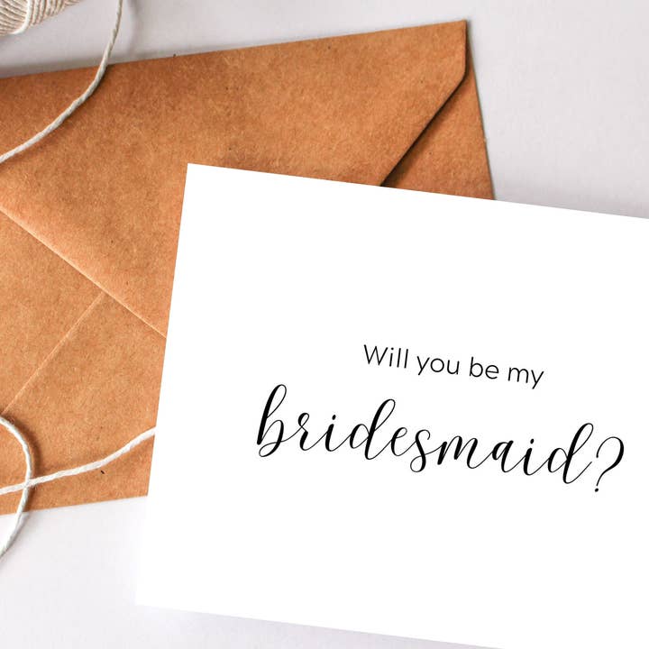 Balsam Paper Co - Wholesale Wedding Card - Bridesmaid Proposal Card, Will You Be My Bridesmaid, Wedding