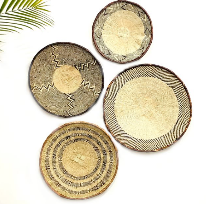 Mbare Home + Gift - Vente Décoration murale - Panier mural Tonga - Ensemble de 40