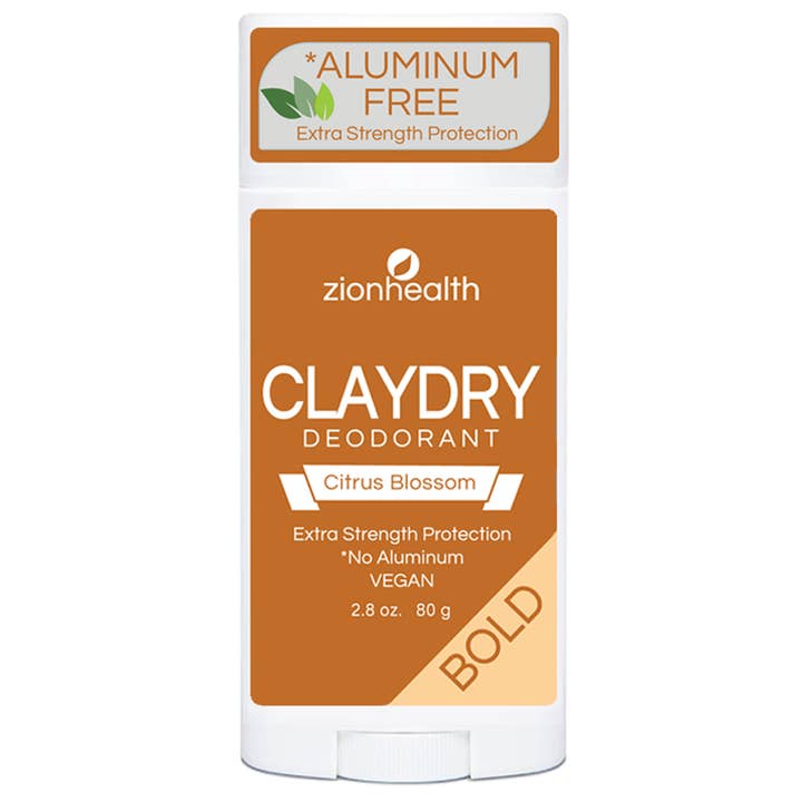 Clay Dry Bold- Citrus Blossom Vegan Deodorant 2.8oz for wholesale by Zion Health