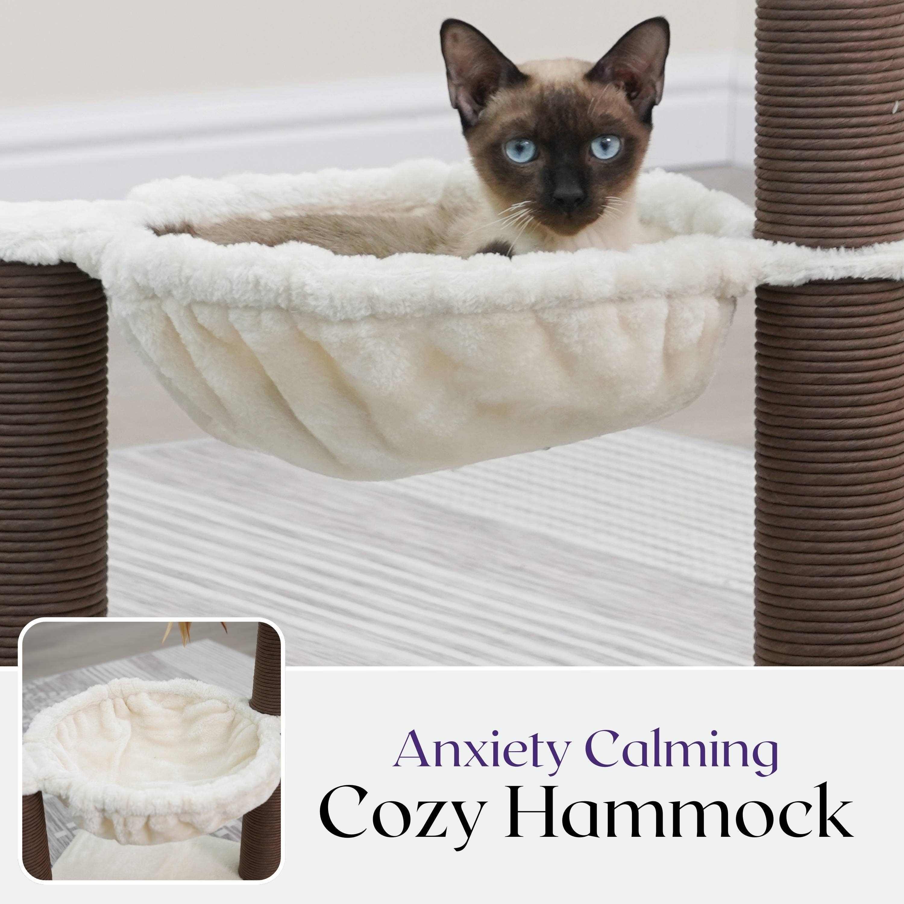 PetPals Group - Wholesale Pet Scratcher - Cat - PetPals Nirvana 3-Level Kitten Tree with Plush Perch5