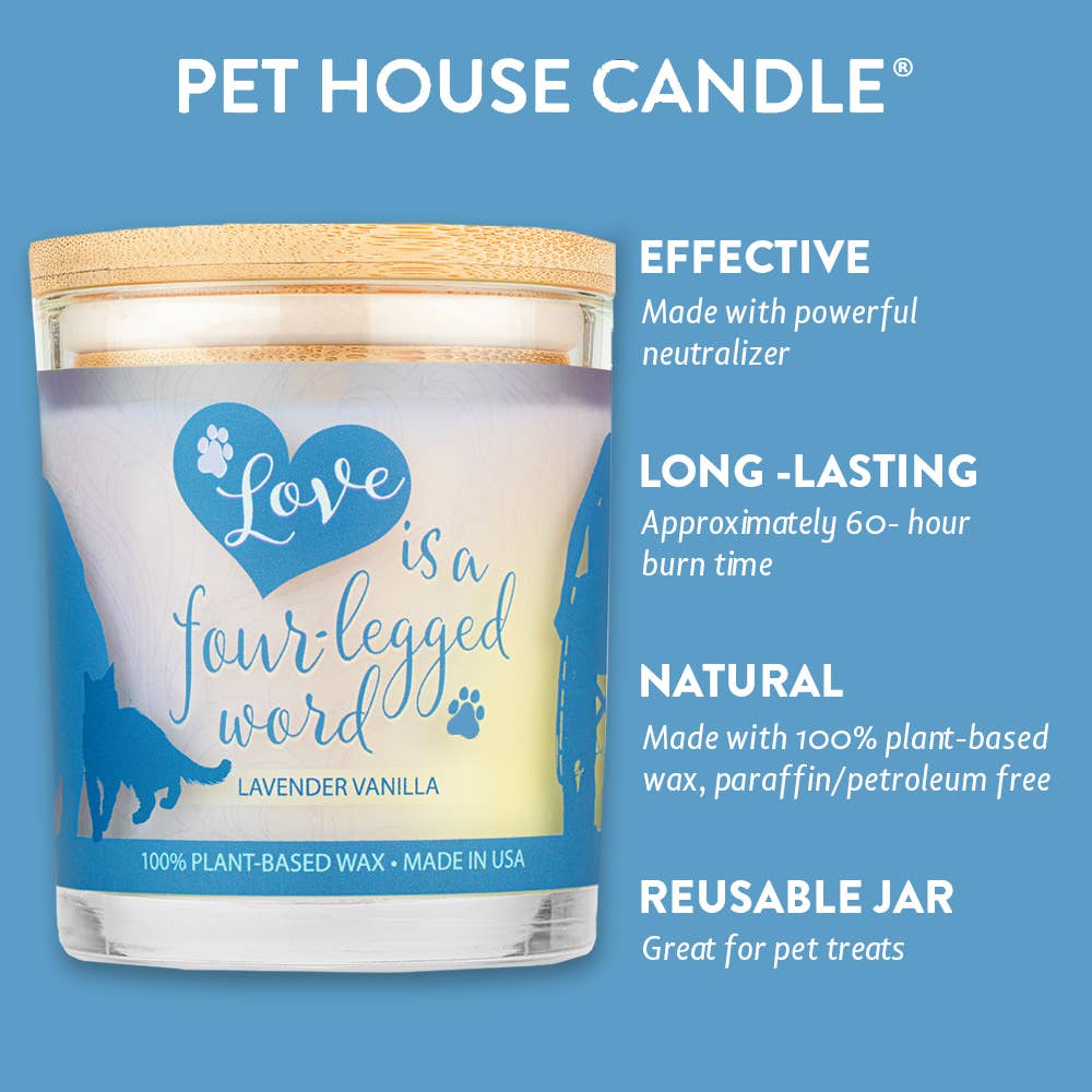 Pet House by One Fur All - Wholesale Jar/Filled Candle - Sentiments Lavender Vanilla 9 oz Candle gift for pet lovers1