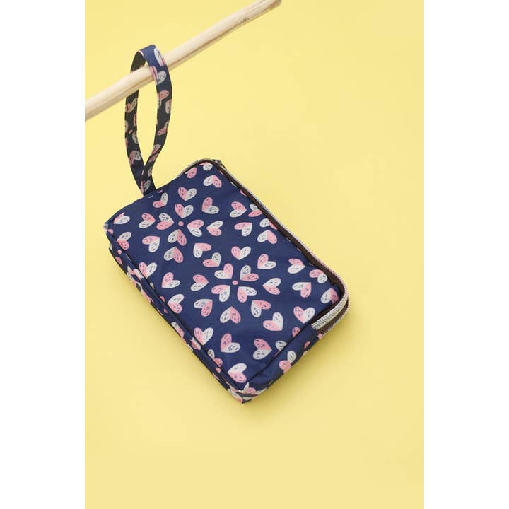 JOSSLYN by wall to wall - Wholesale Wristlet - WRISTLET WALLET POUCH WITH TRIPLE ZIP COMPARTMENT | 40P520
