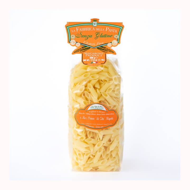Zia Pia - Wholesale Pasta - Gluten Free Mezze Penne Rigate by La Fabbrica della Pasta