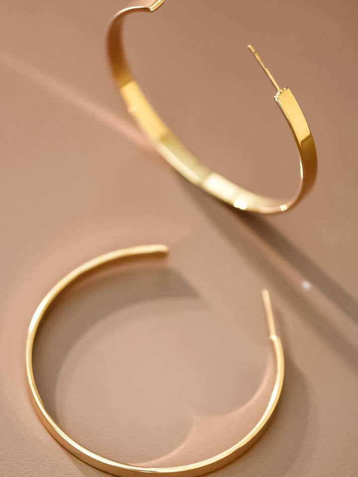 18K Guldbelagte Vandtætte Øreringe i Rustfrit Stål - 7197 for engroshandel hos Mia Accessories