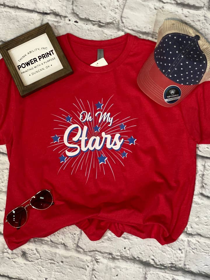 Oh My Stars - Short Sleeve Tee for wholesale by Think Ability Inc. - Power Print