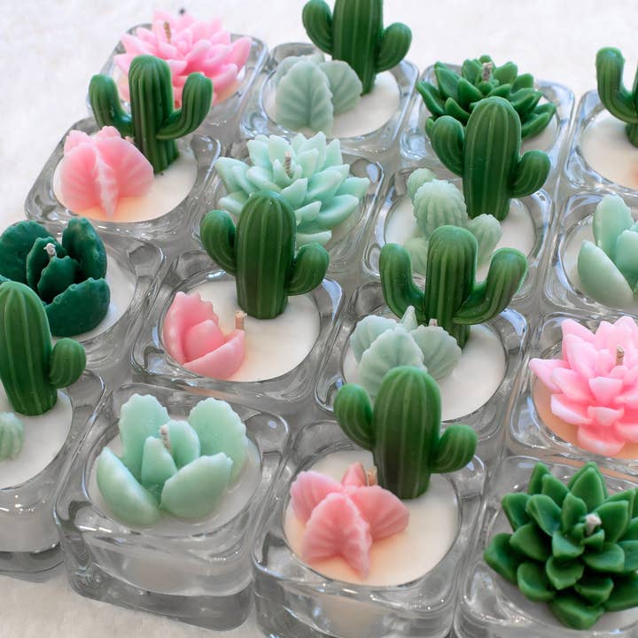 ZOETSTUDIO - Wholesale Novelty Candle - Cactus & Succulent Tealight Candles | Soy Wax Blend7