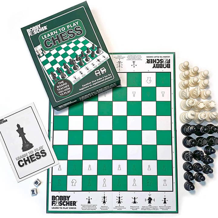 Bobby Fischer apprend à jouer aux échecs pour la vente par Wood Expressions