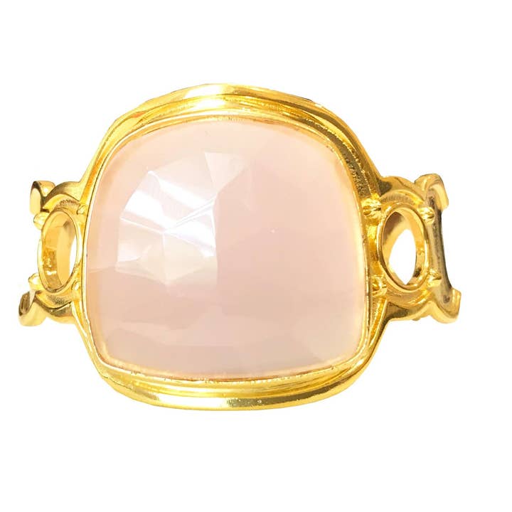 Pulseira Athena Pedra Grande Quartzo Rosa ADMK por atacado de ADMK Jewelry