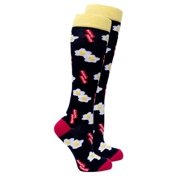 Socks n Socks - Wholesale Socks - Women's - Women's Bacon and Eggs Knee High Socks