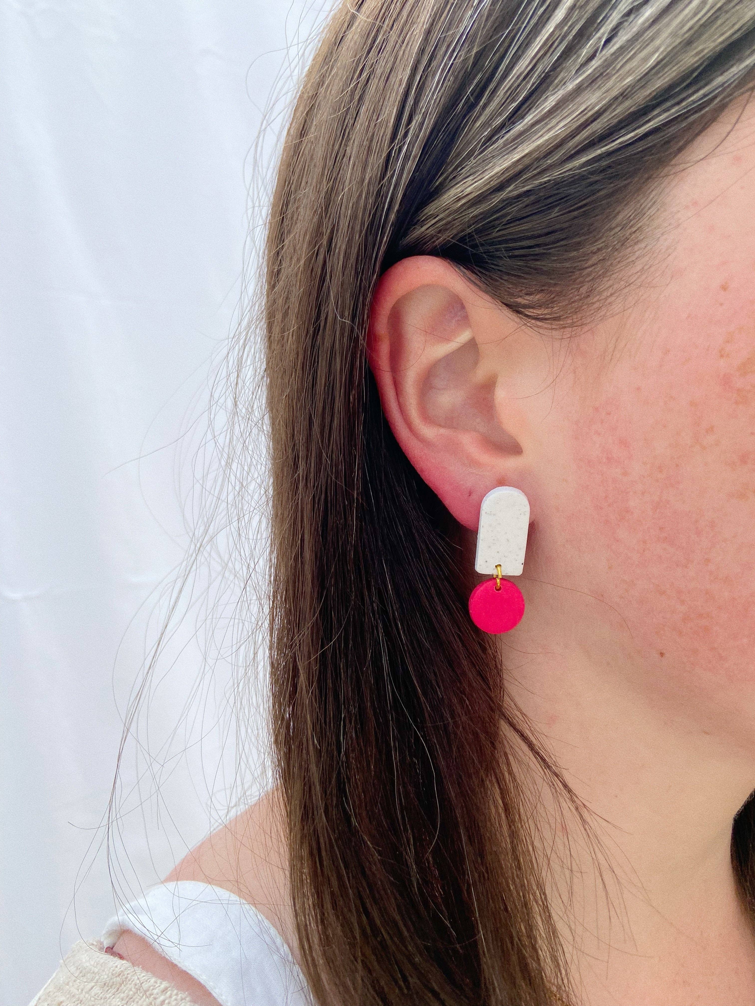 Wholesale Mini Clay Earrings, Small Clay Stud Earrings, Color Pop