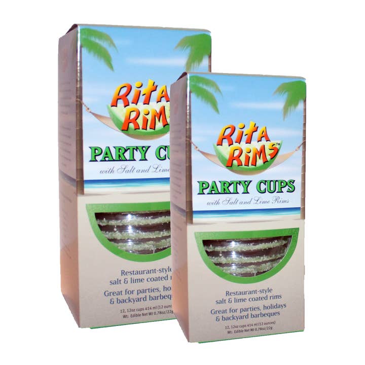 RitaRims - Wholesale Disposable Cup - RitaRims Salt & Lime Pre Rimmed Cups 12 cups per box