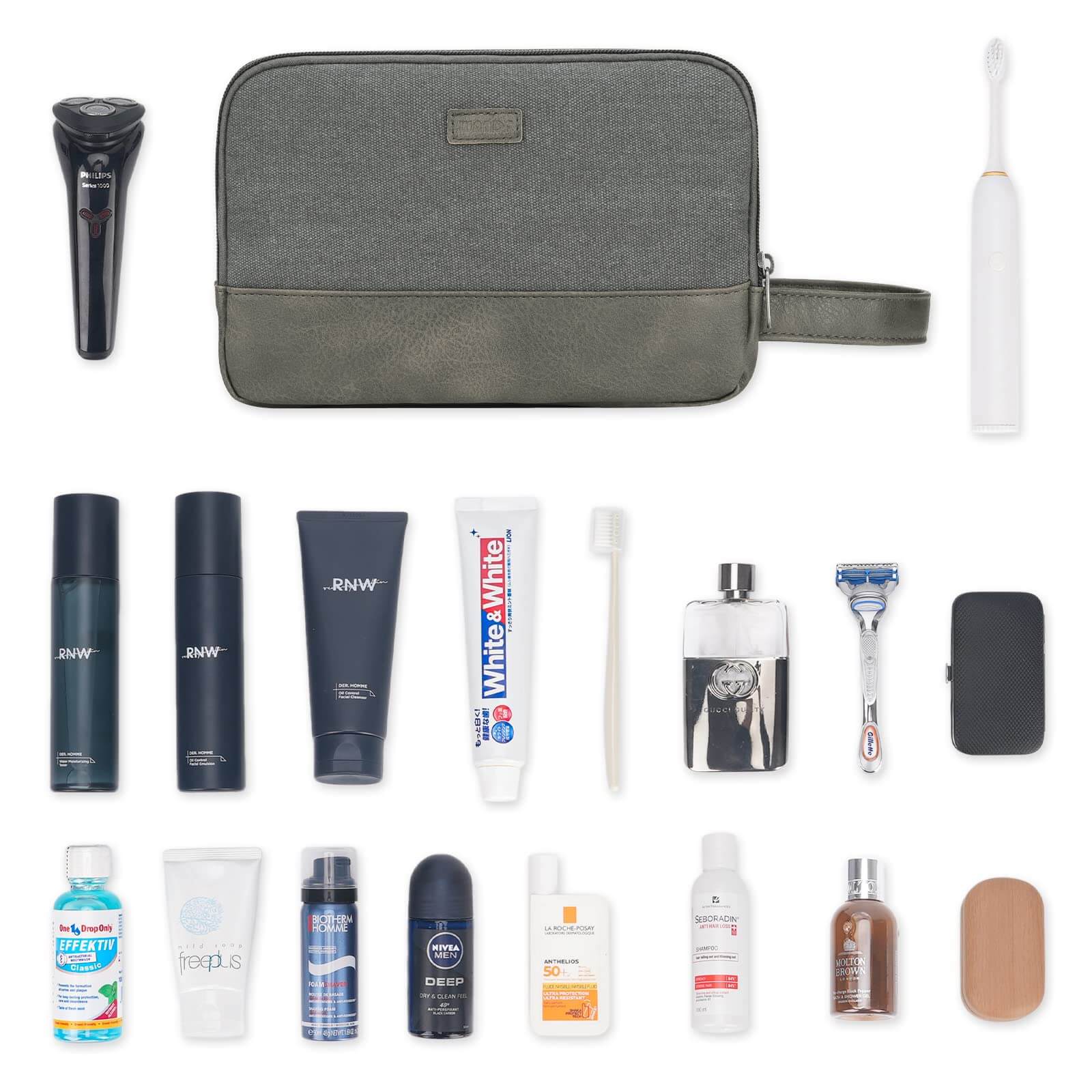 wandf - Wholesale Toiletry Bag - Men's - Canvas Travel Toiletry Shaving Bag Hanging Dopp Kit Unisex50