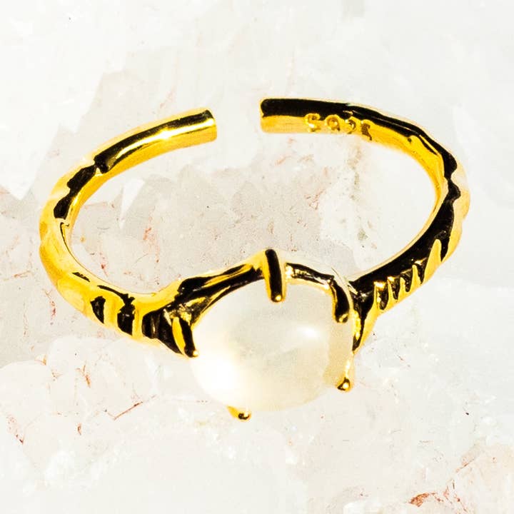 18K Vermeil Quartz sten erklæring Ring for engroshandel hos Brink and Forbes