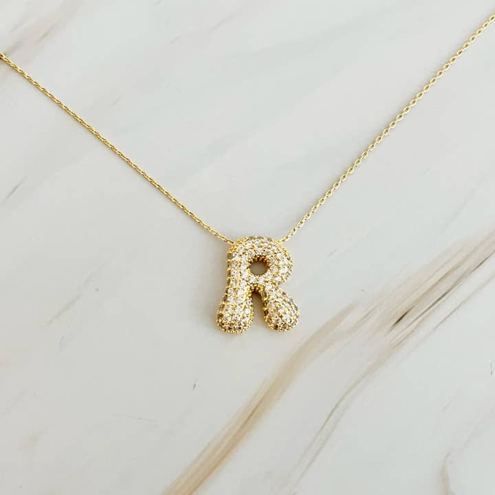 Ellison+Young - Wholesale Pendant/Charm Necklace - Crystal Bubble Initial Necklace23