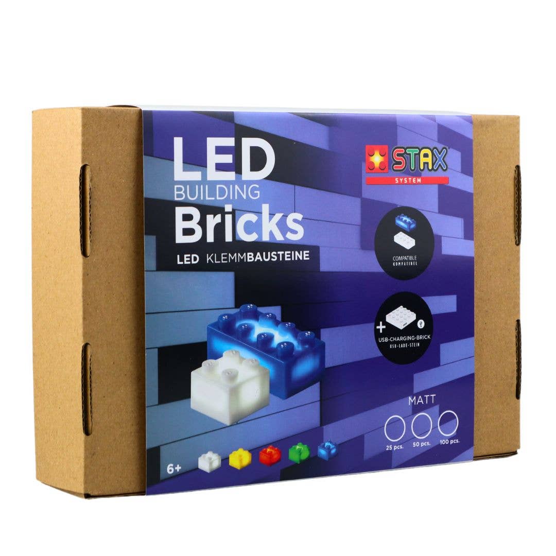 Open Bricks - Wholesale Building Set - Kids - STAX Assortment Sets (25, 50, 100 pcs.) [matte or transparent]0