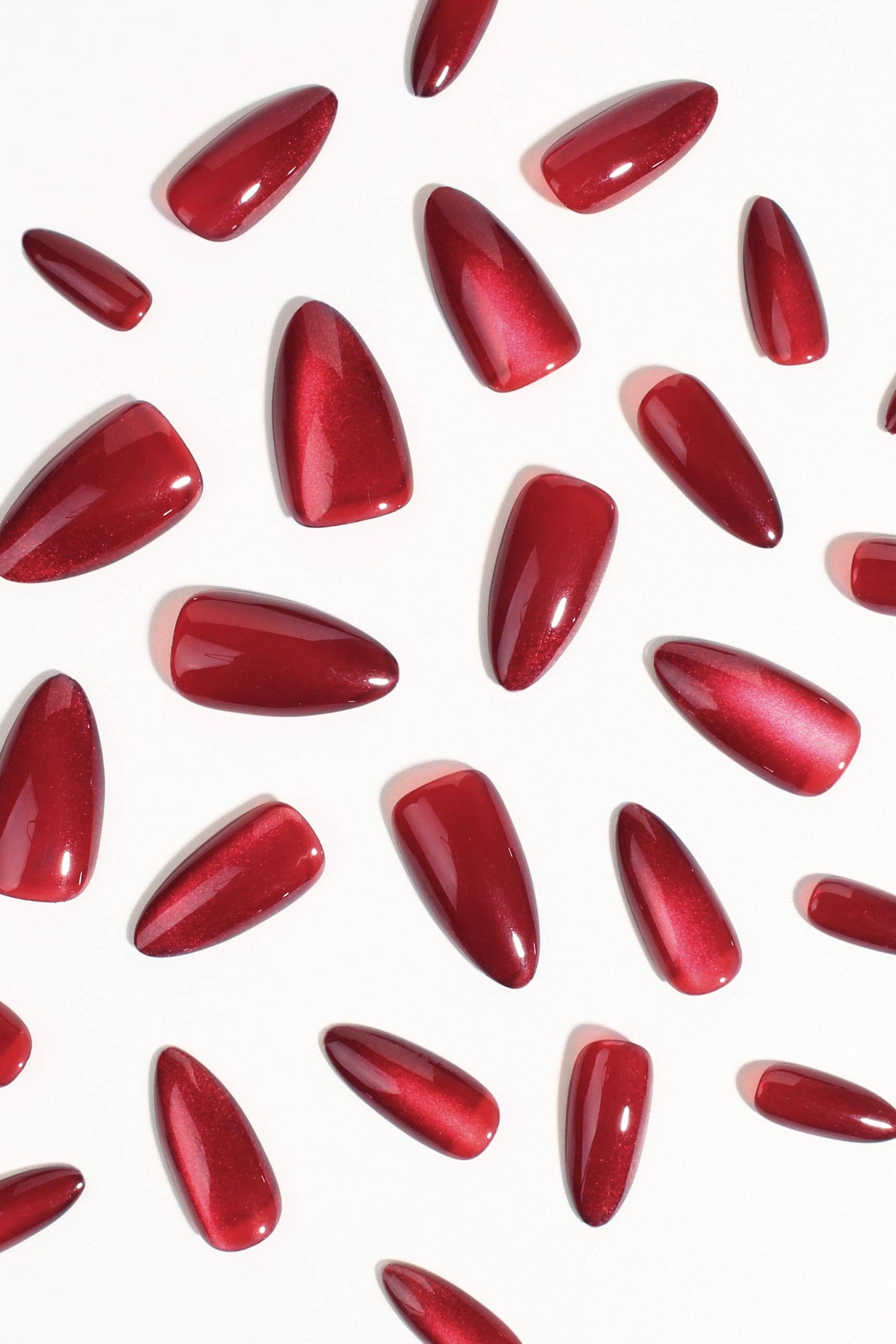 Bonmuz - Wholesale Press-On/Fake Nails - Ruby Quartz | Soft & Durable Holiday Press-On Nails3