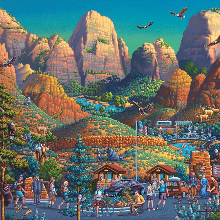 Boardwalk Puzzle Company - Wholesale Puzzle - Adult - Zion National Park - Personal Puzzle - 210 Piece1