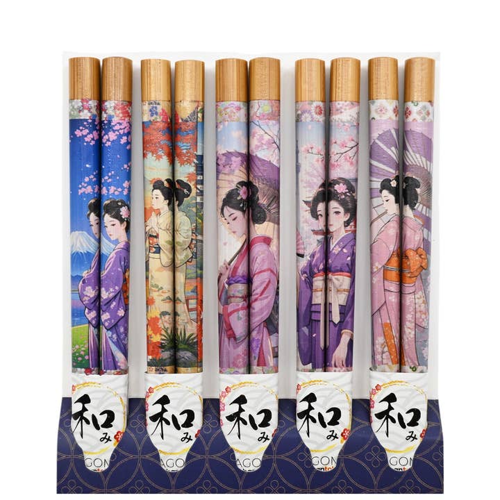Urban Tokyo - Wholesale Chopsticks - 5 Piece Chopsticks Set Geisha (10/200)