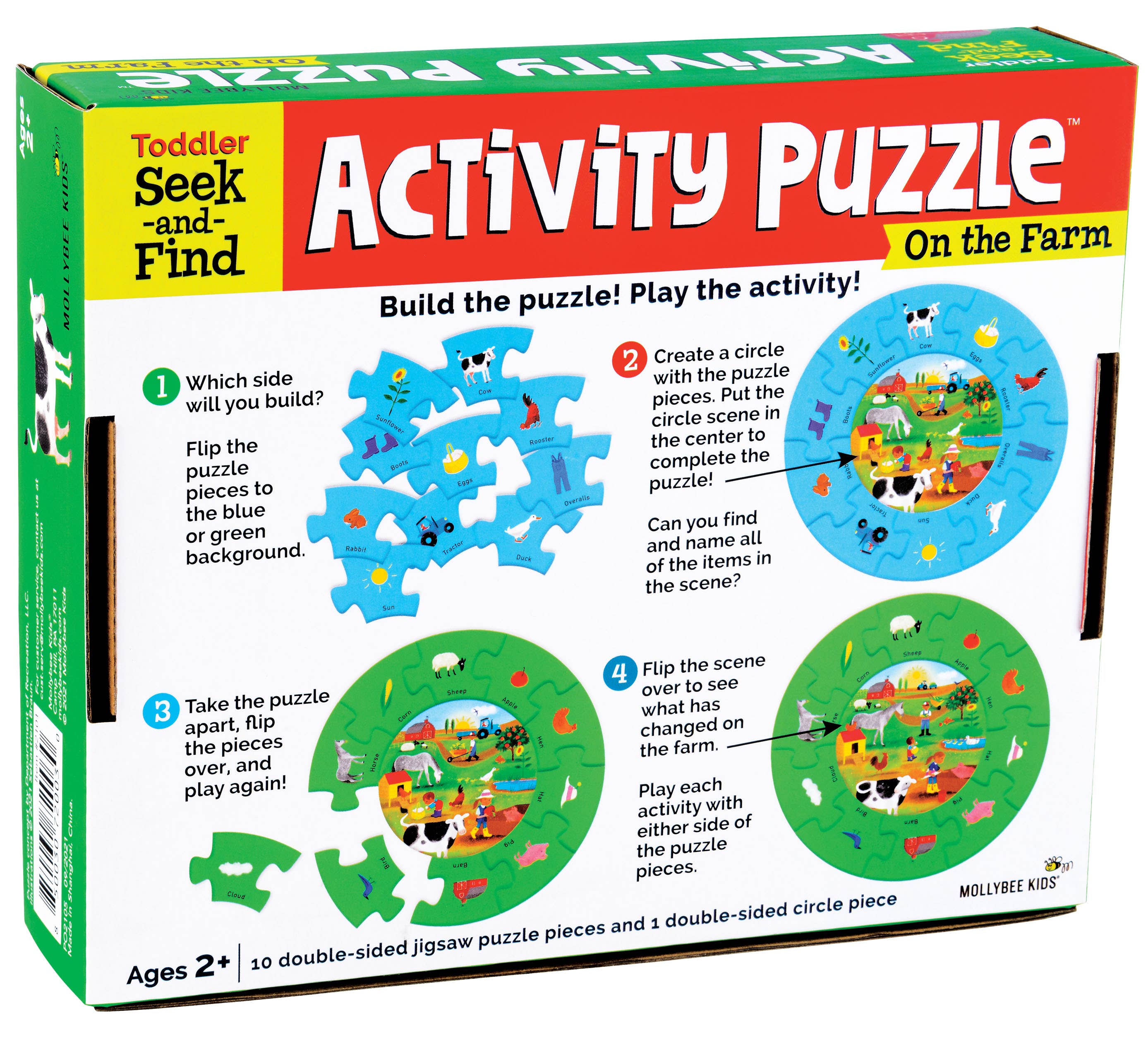 Mollybee Kids - Vente Puzzle – enfant - Puzzle d'activités pour tout-petits à la ferme3
