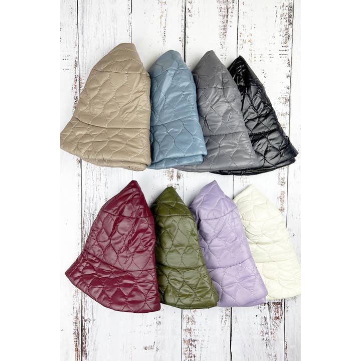 WAVE PADDED LIGHT WEIGHT WINTER BUCKET HAT for wholesale by JHP Collection