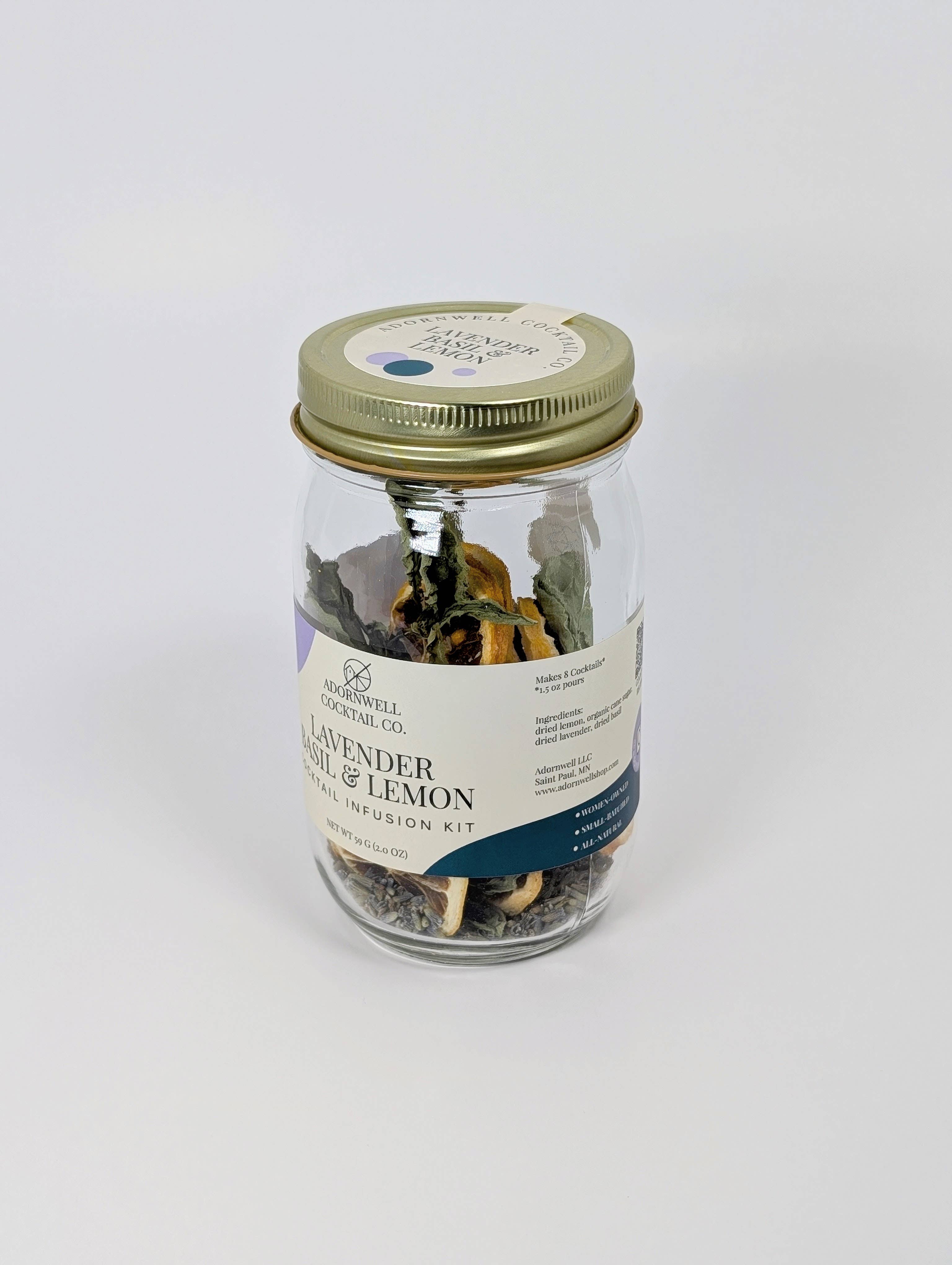Adornwell Cocktail Co. - Venta al por mayor Kit para preparar bebidas - Kit de infusión de cóctel de lavanda, albahaca y limón6