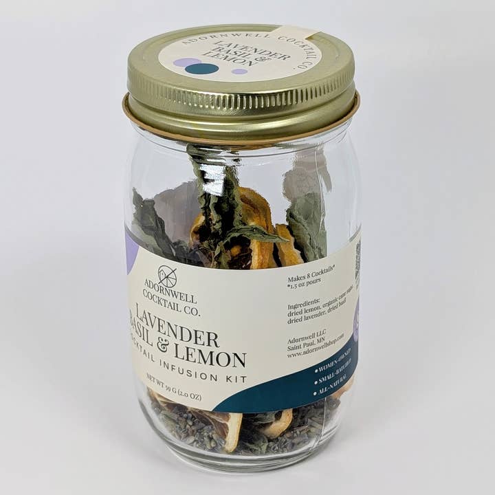 Adornwell Cocktail Co. – Großhandel DIY-Getränkekit – Cocktail-Infusionsset mit Lavendel, Basilikum und Zitrone6