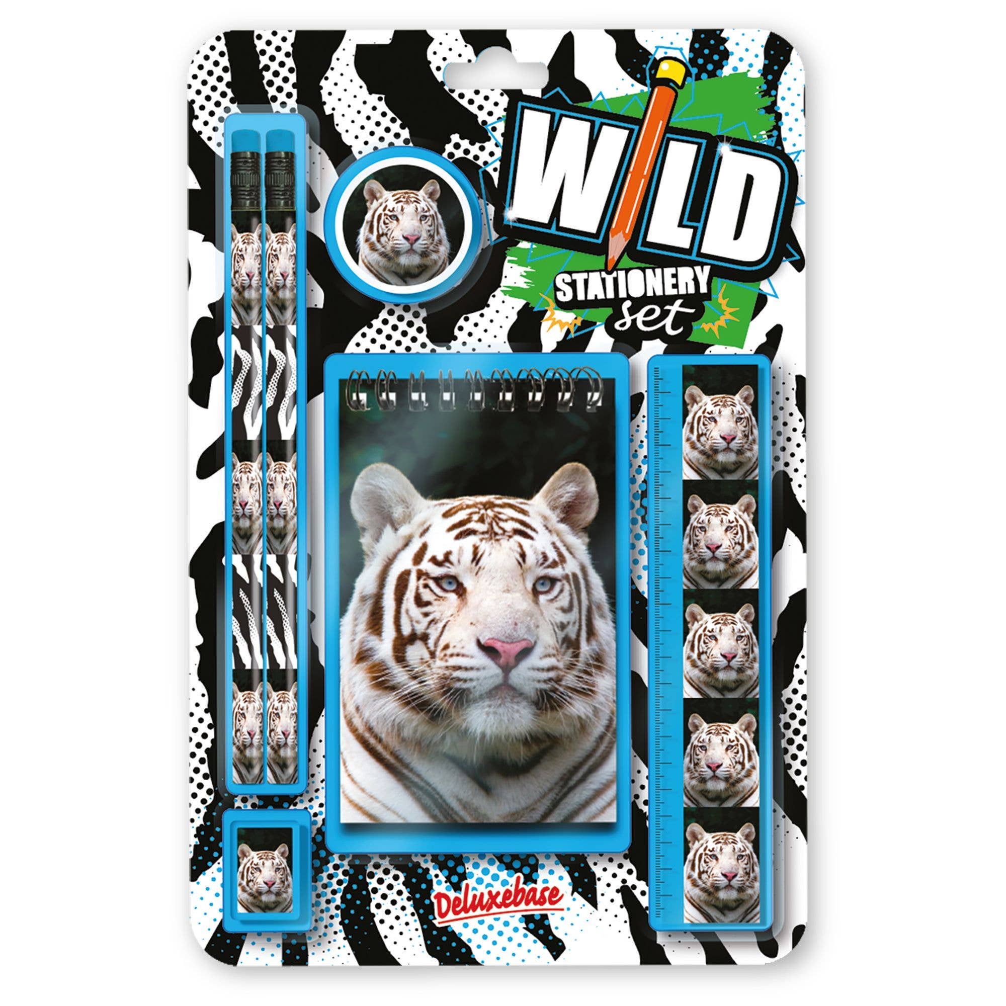 Deluxebase – wholesale Stationery/notecard set – Wild Stationery Set - White Tiger0