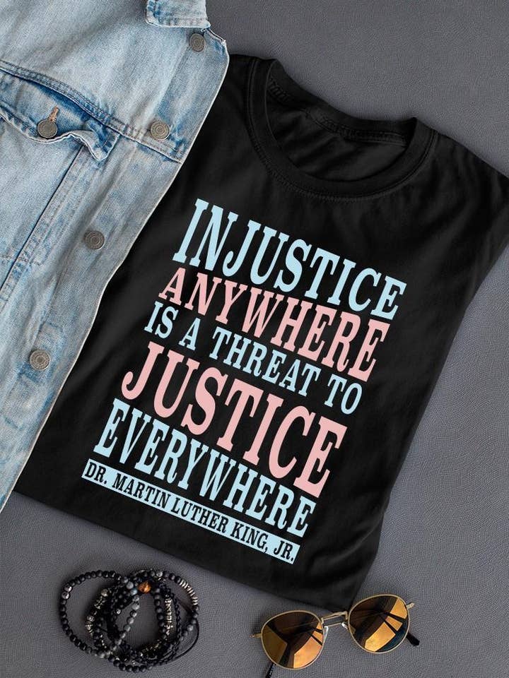 Injustice Is A Social Threat Unisex Tee for wholesale by Swift Retail