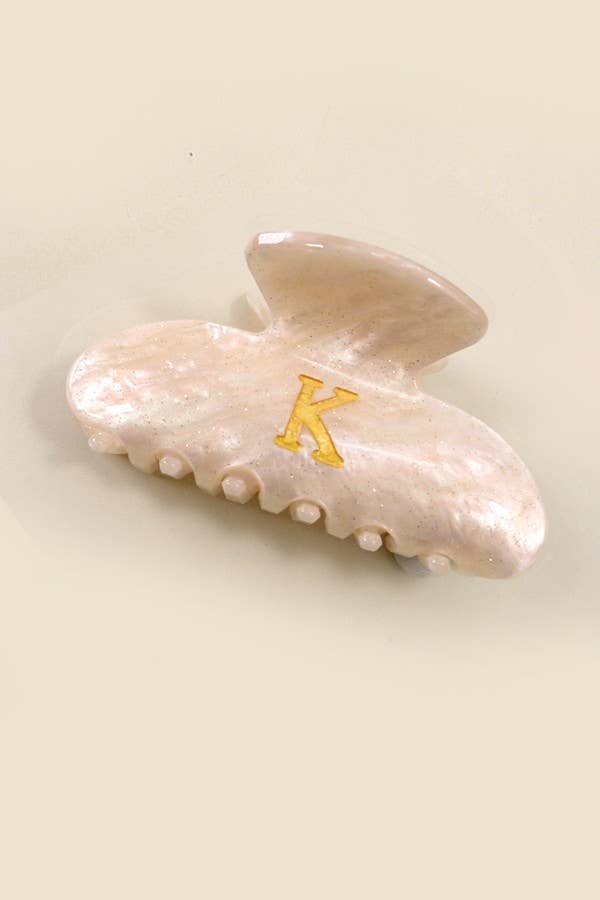 JOSSLYN by wall to wall - Wholesale Hair Clip - Women's - PERSONALIZED INITIAL MONOGRAM HAIR CLAW CLIPS | 40H8156