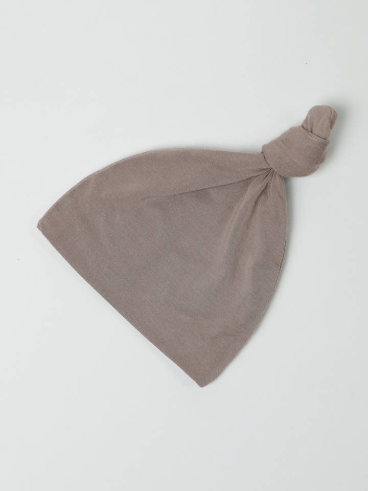 ARTHUR || TOP KNOT HAT || TAUPE GREY for wholesale by RASKANA