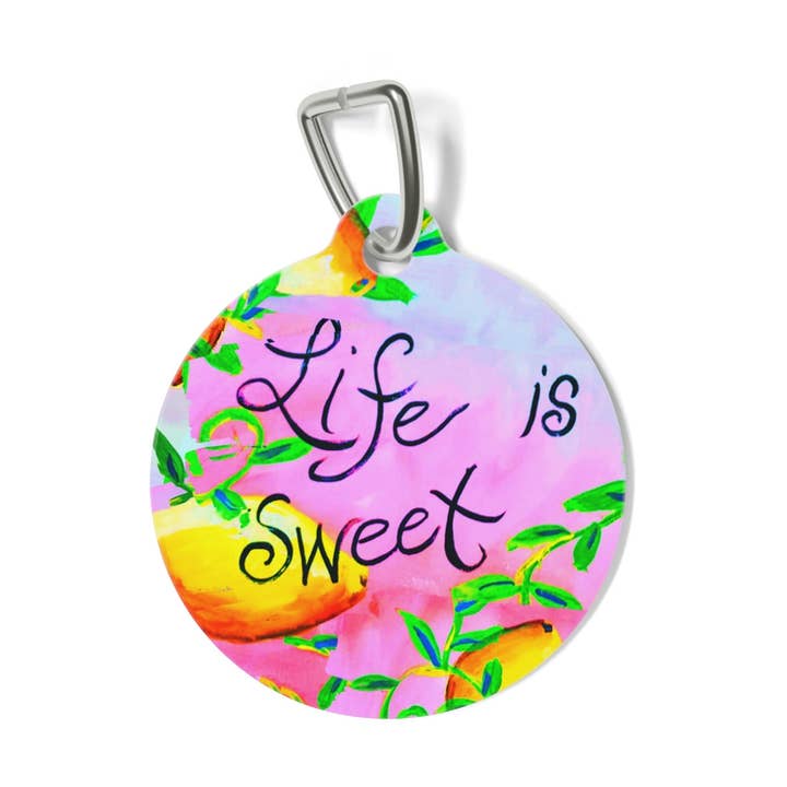 Life is Sweet Pet Tag for wholesale by Off the Canvas Collection, LLC