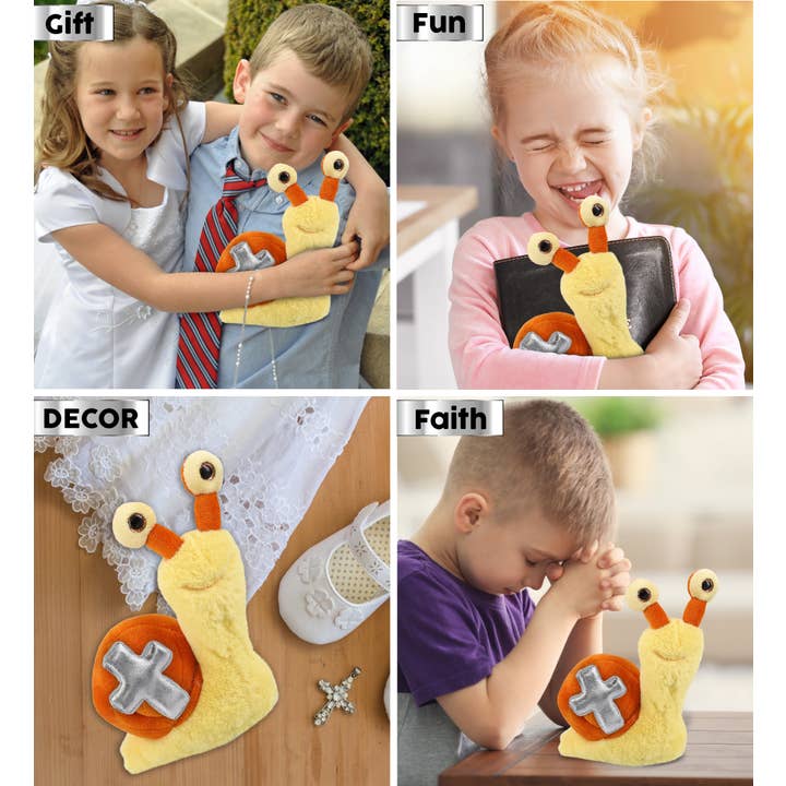 Cota Global – wholesale Fyllda/plyschleksaker - Barn och baby – Plyschkors - Supermjuk plysch - Orange snigel liten 5,5"