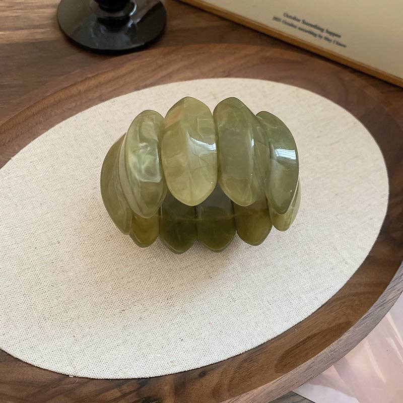 Dipped Shop - Wholesale Beaded Bracelet - Vintage Wide Resin Splicing Acrylic Bracelets DP25D6230