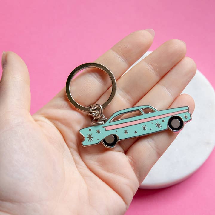Mid-Century Car Keyring for wholesale by Finest Imaginary