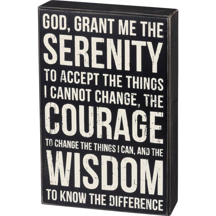 Serenity Prayer Box Sign for wholesale by Primitives by Kathy