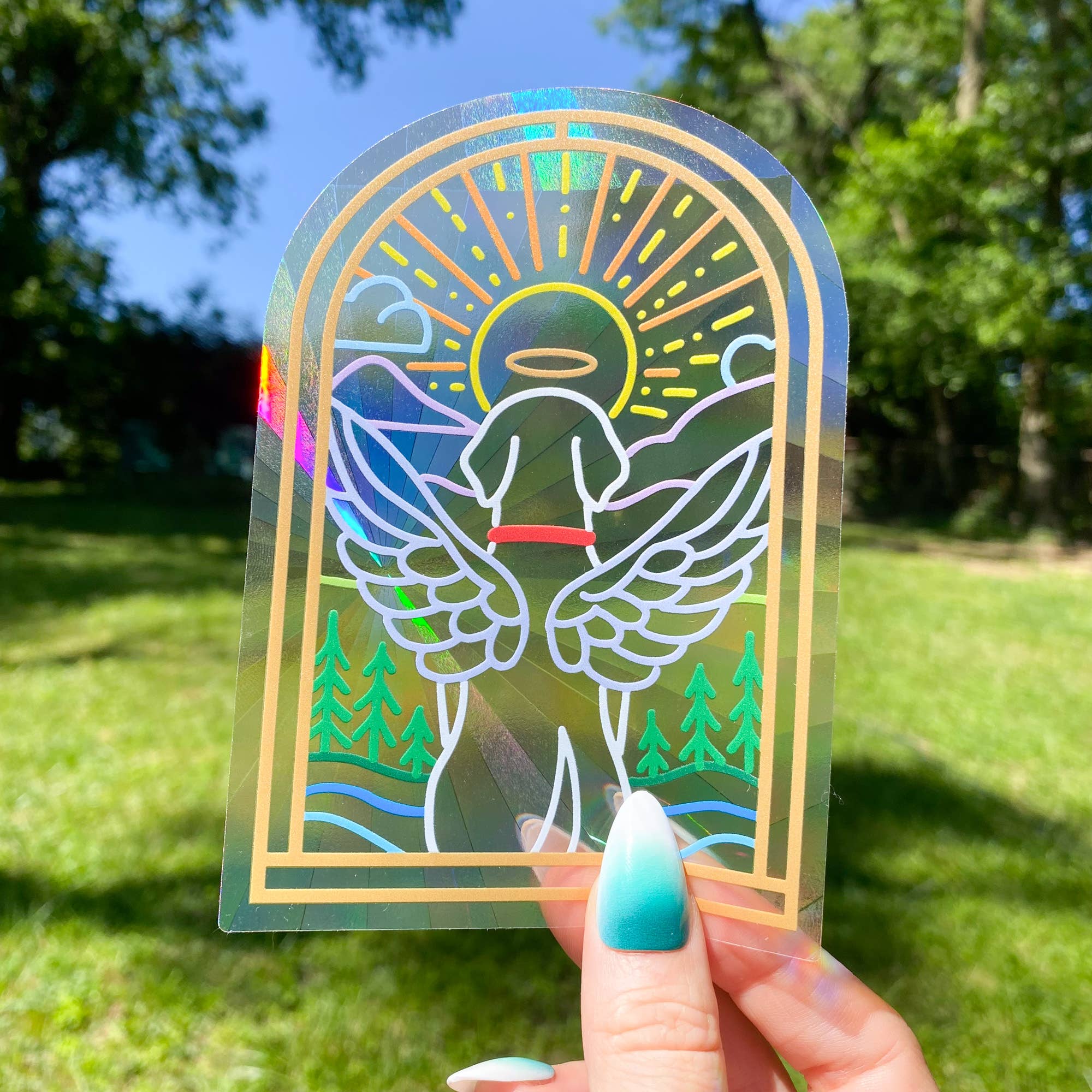 Chelzart - Vendita all'ingrosso Acchiappasole - Adesivo Memoriale per Animali con Arcobaleno Riflettente | Regalo Commemorativo Chelzart7